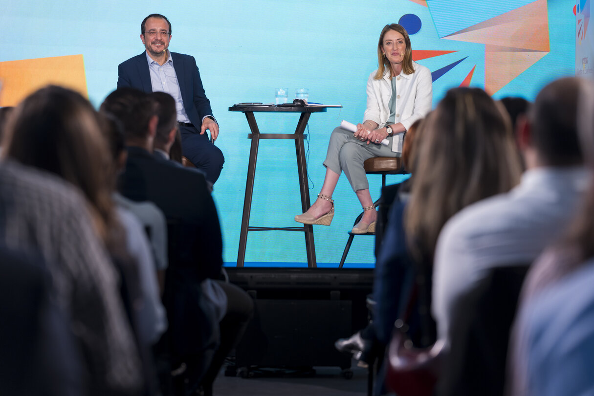 Official visit by Roberta METSOLA, EP President to Nicosia (Cyprus) - Participation in ‘Your Europe, Your Future: A dialogue with youth’ together with Nikos CHRISTODOULIDES, President of Cyprus