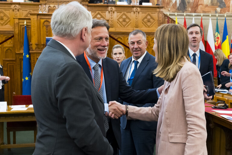 Photo 13 : European Speakers Conference in Budapest (Hungary) - Attendance of Roberta METSOLA, EP President at the Opening Session titled ‘Challenges Facing Europe’