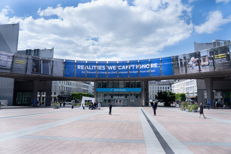 Outside view of the EP Headquarters in Brussels