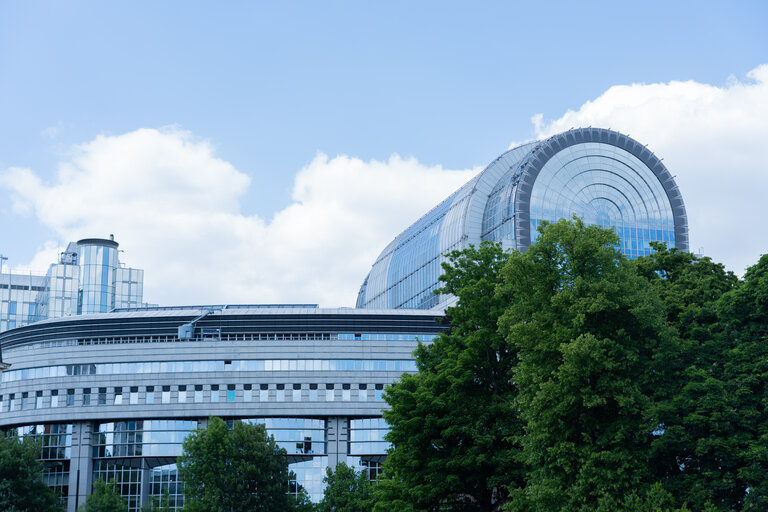 Outside view of the EP Headquarters in Brussels