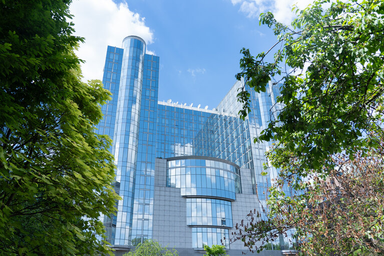 Outside view of the EP Headquarters in Brussels