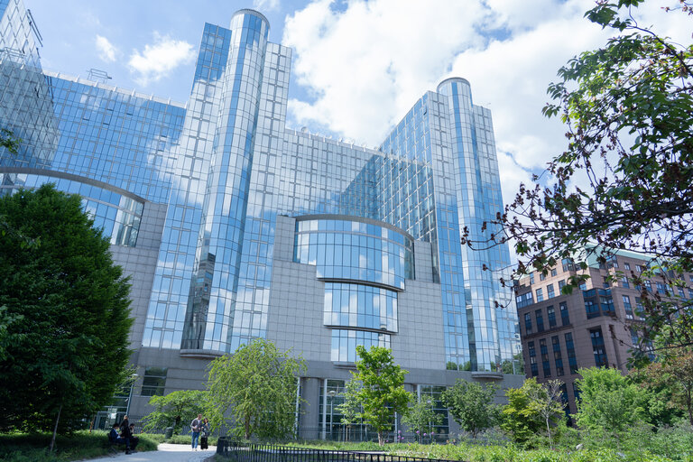 Outside view of the EP Headquarters in Brussels