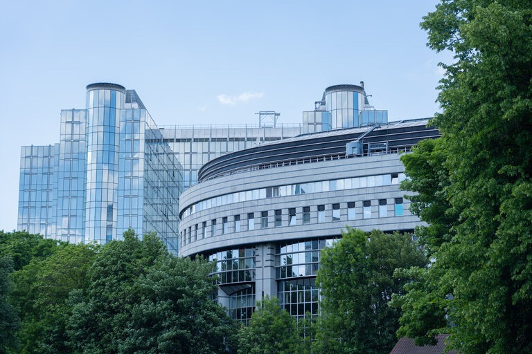 Outside view of the EP Headquarters in Brussels