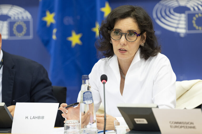 Fotografie 4: LIBE - Commission work programme for 2025 - exchange of views on the proposal to withdraw the Equal Treatment - Exchange of views with Hadja LAHBIB, Commissioner for Equality, Preparedness and Crisis Management