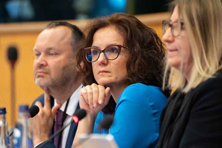 Foto 5: REGI Committee meeting - Presentation of the ECA Special report 13/2024: Absorption of funds from the Recovery and Resilience Facility and of the ECA Special Report 26/2023: Recovery and Resilience Facility’s performance monitoring framework, by Ivana Maletić
