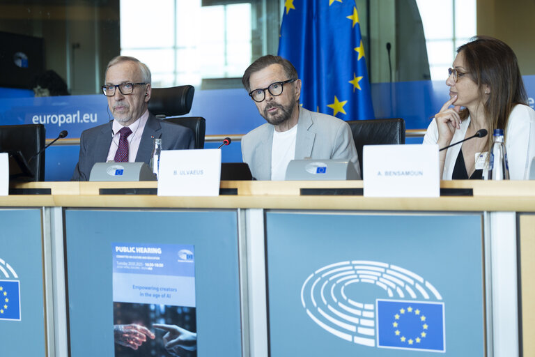 Foto 18: CULT - Public hearing on ' Empowering creators in the age of AI '