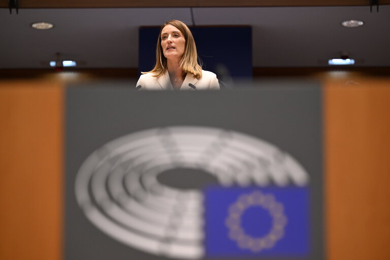 Billede 19: EP Mini-Plenary Session - Formal sitting - Address by Nataša PIRC MUSAR, President of the Republic of Slovenia