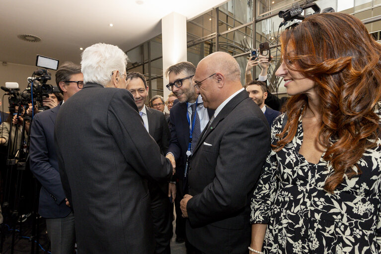 Suriet 43: Sergio MATTARELLA, Italian President visit to the EP