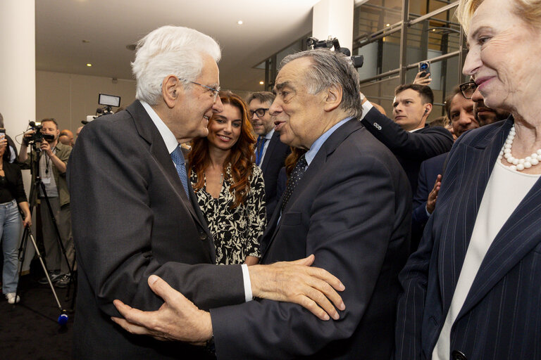 Suriet 47: Sergio MATTARELLA, Italian President visit to the EP