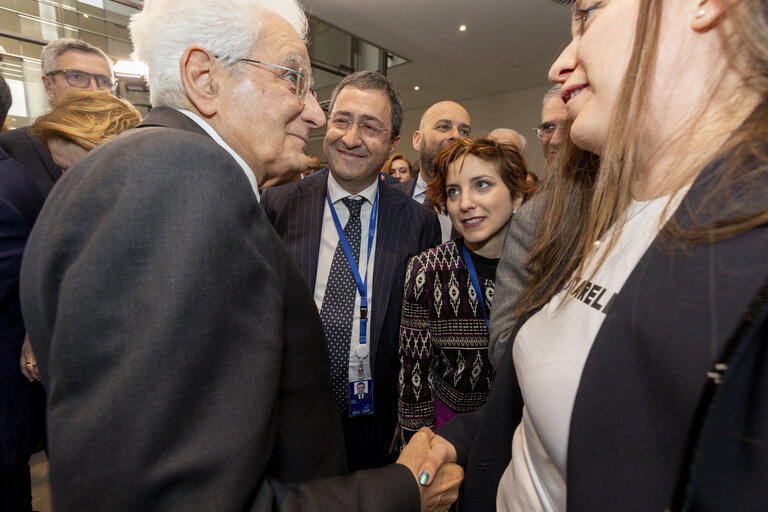 Suriet 23: Sergio MATTARELLA, Italian President visit to the EP