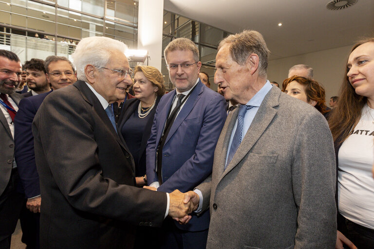 Suriet 40: Sergio MATTARELLA, Italian President visit to the EP