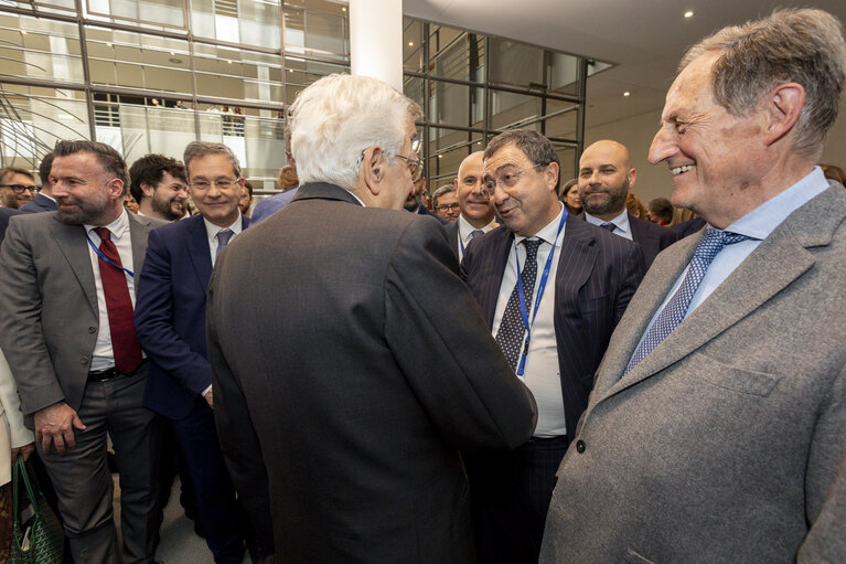 Suriet 22: Sergio MATTARELLA, Italian President visit to the EP