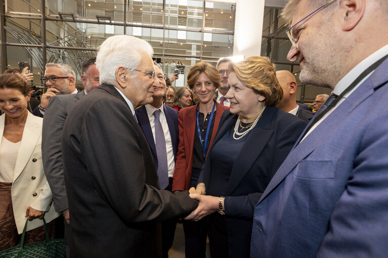 Suriet 28: Sergio MATTARELLA, Italian President visit to the EP