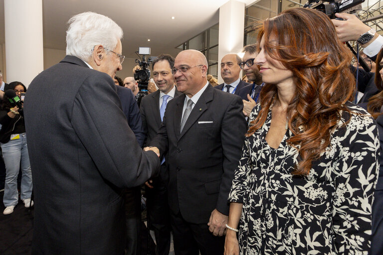 Suriet 42: Sergio MATTARELLA, Italian President visit to the EP