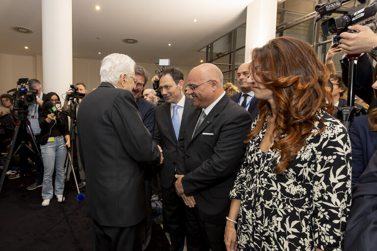 Suriet 46: Sergio MATTARELLA, Italian President visit to the EP