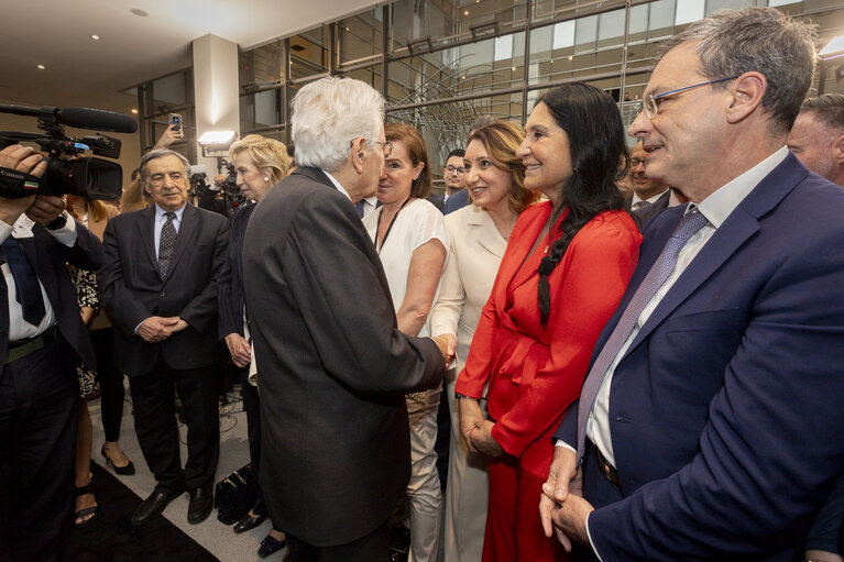 Suriet 27: Sergio MATTARELLA, Italian President visit to the EP