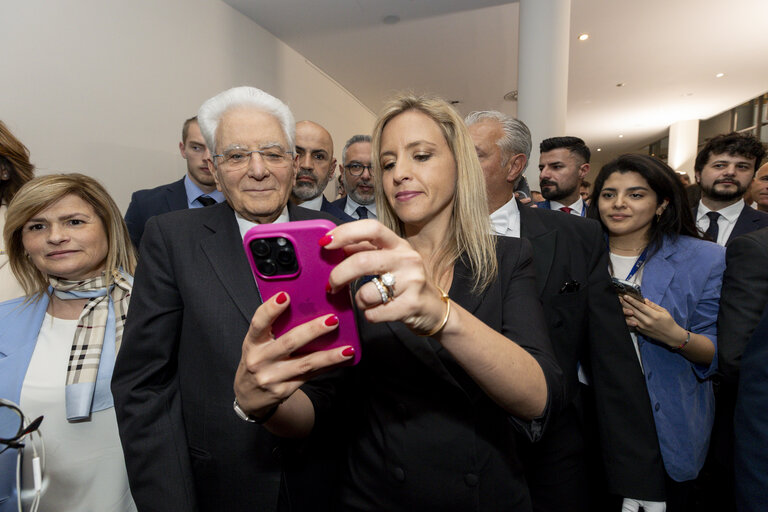Suriet 8: Sergio MATTARELLA, Italian President visit to the EP