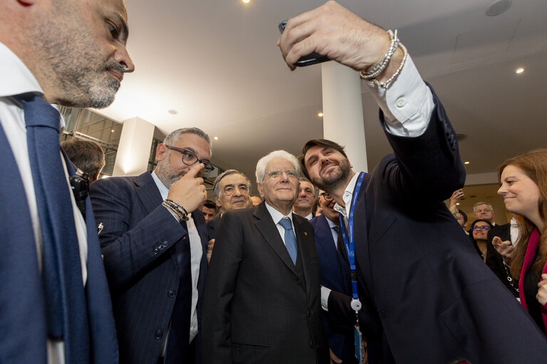 Suriet 14: Sergio MATTARELLA, Italian President visit to the EP