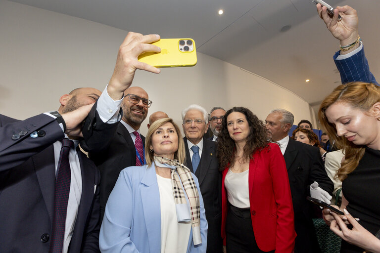 Suriet 13: Sergio MATTARELLA, Italian President visit to the EP