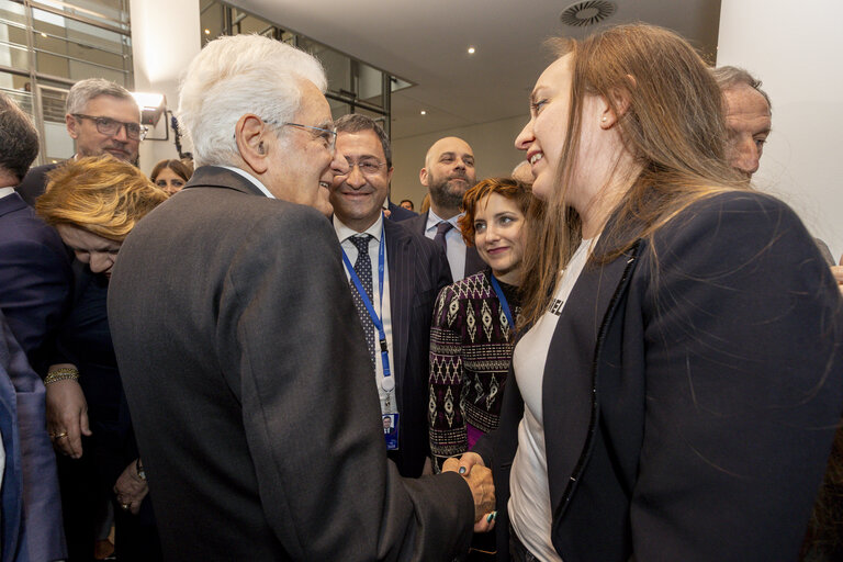 Suriet 21: Sergio MATTARELLA, Italian President visit to the EP