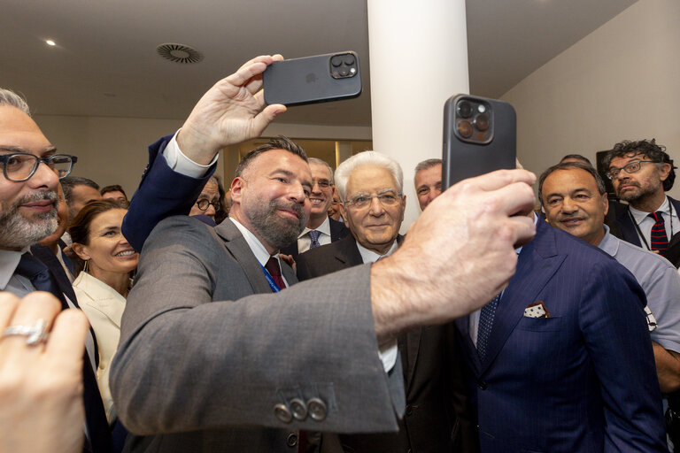 Suriet 18: Sergio MATTARELLA, Italian President visit to the EP