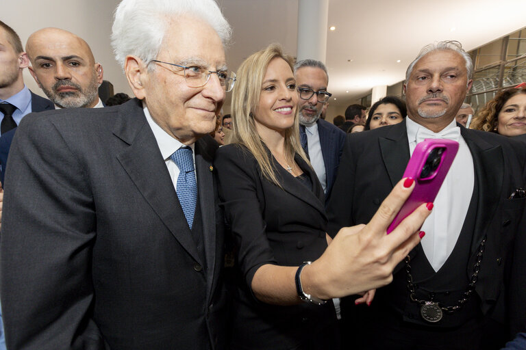 Suriet 11: Sergio MATTARELLA, Italian President visit to the EP