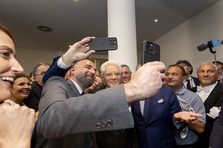 Suriet 17: Sergio MATTARELLA, Italian President visit to the EP