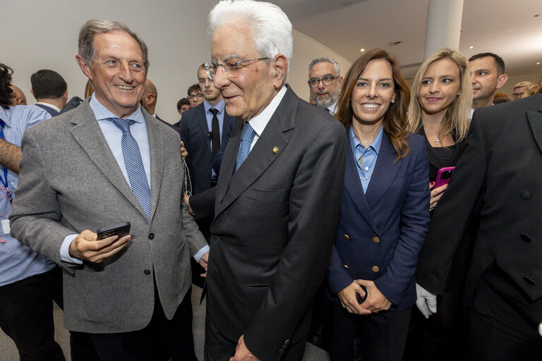 Suriet 9: Sergio MATTARELLA, Italian President visit to the EP