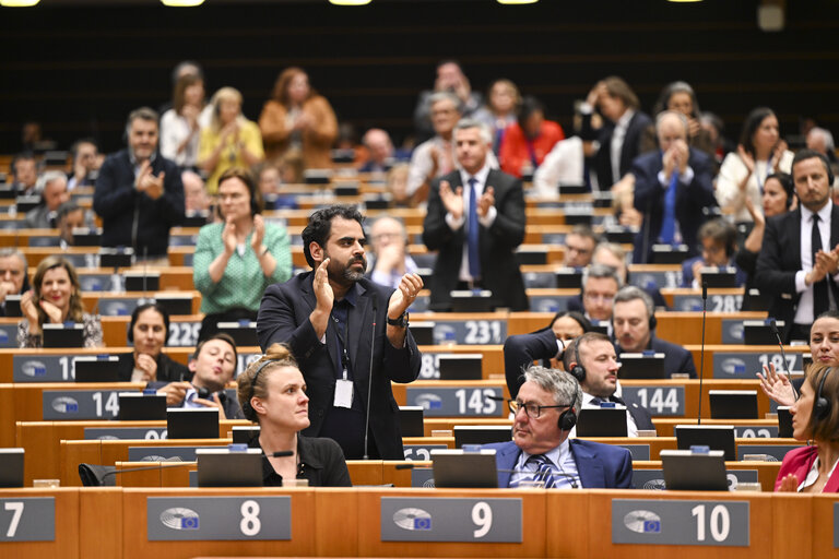 Billede 3: EP Mini-Plenary Session - Formal sitting - Address by Nataša PIRC MUSAR, President of the Republic of Slovenia