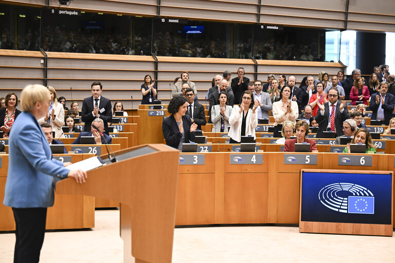 Billede 6: EP Mini-Plenary Session - Formal sitting - Address by Nataša PIRC MUSAR, President of the Republic of Slovenia