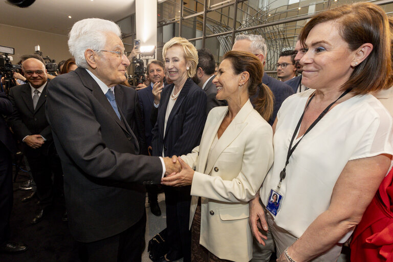 Suriet 29: Sergio MATTARELLA, Italian President visit to the EP