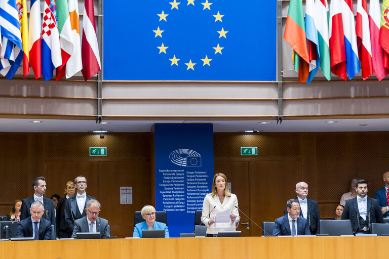 Billede 41: EP Mini-Plenary Session - Formal sitting - Address by Nataša PIRC MUSAR, President of the Republic of Slovenia
