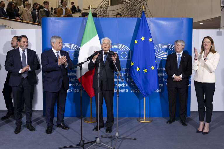 Suriet 3: Sergio MATTARELLA, Italian President visit to the EP