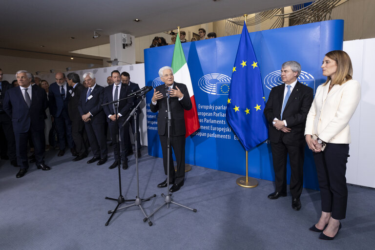 Suriet 6: Sergio MATTARELLA, Italian President visit to the EP