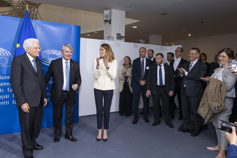 Suriet 2: Sergio MATTARELLA, Italian President visit to the EP