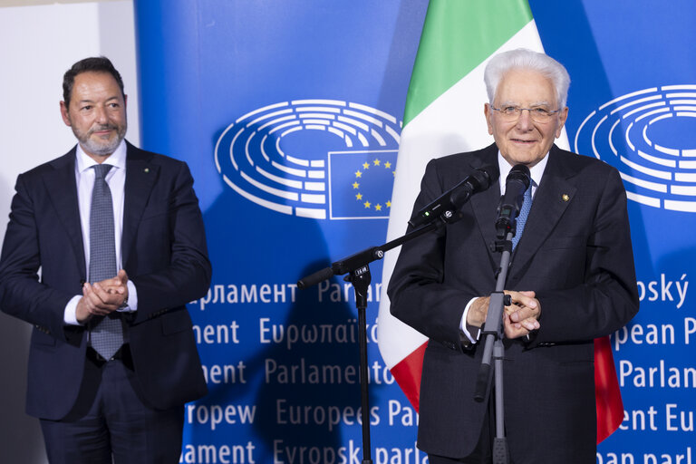 Suriet 7: Sergio MATTARELLA, Italian President visit to the EP