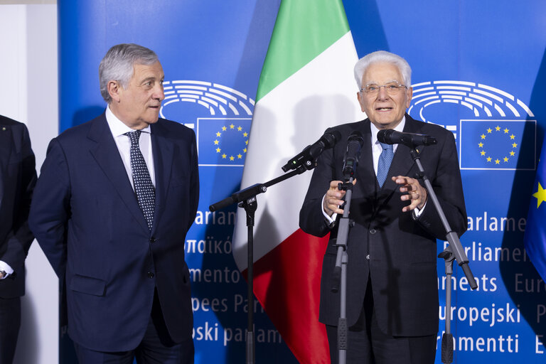 Suriet 1: Sergio MATTARELLA, Italian President visit to the EP