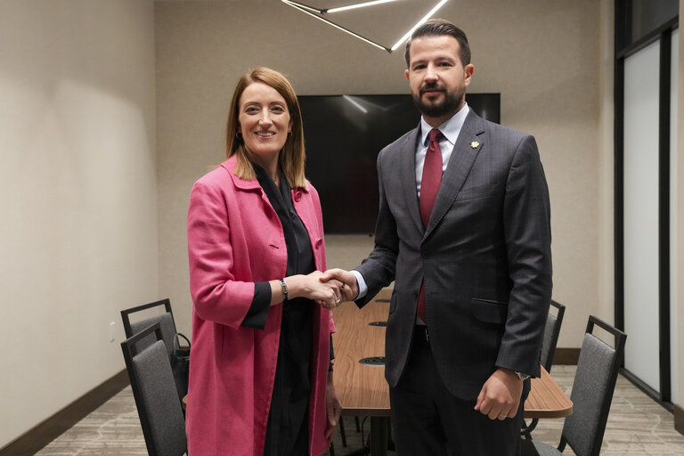 Fotografie 14: Roberta METSOLA, EP President adresses at the Spring 2025 NATO Parliamentary Assembly