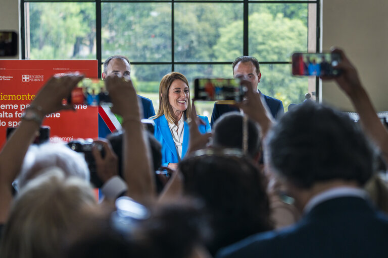 Nuotrauka 13: Official visit by Roberta METSOLA, EP President to Italy - Participation in the event Piemonte and Europe: Innovation and Higher Education for Sport at Polytechnic University of Turin