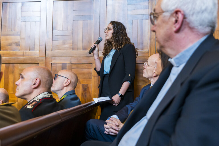 Foto 4: Official visit by Roberta METSOLA, EP President to Italy - Q&A Session with Students Europe: Open questions for a Common future, at the Università Cattolica of Milan