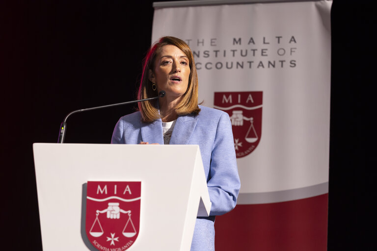 Roberta METSOLA, EP President visit to Malta: speech at the The Malta Institute of Accountants