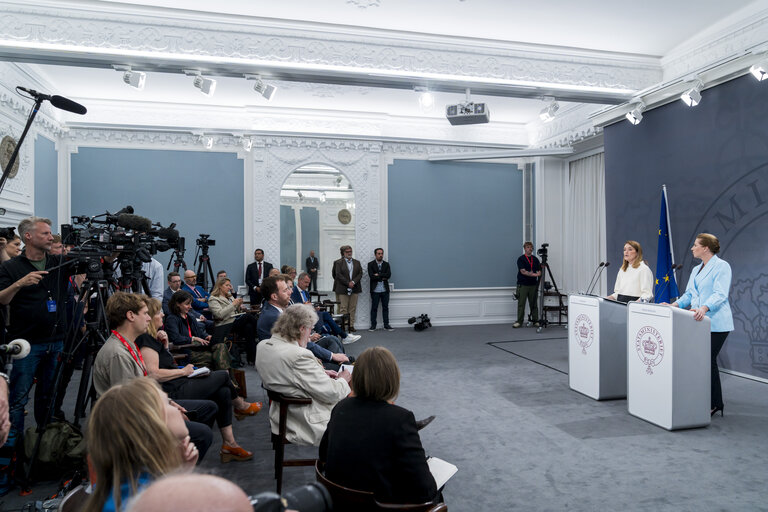 Roberta METSOLA, EP President meets with Mette FREDERIKSEN, Danish Prime Minister