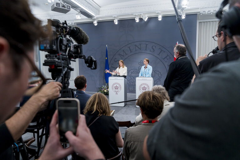 Roberta METSOLA, EP President meets with Mette FREDERIKSEN, Danish Prime Minister