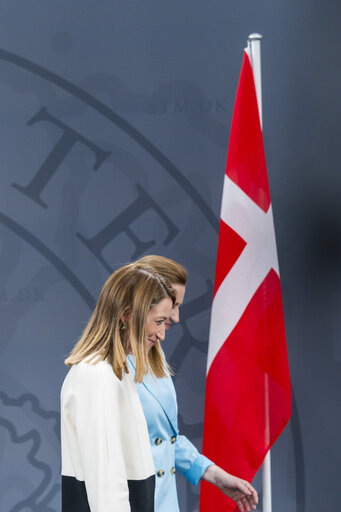 Roberta METSOLA, EP President meets with Mette FREDERIKSEN, Danish Prime Minister