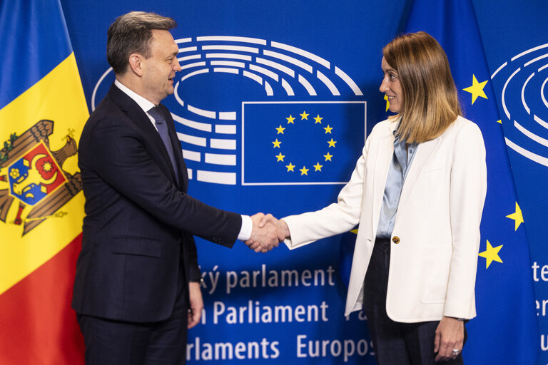 Billede 1: Roberta METSOLA, EP President meets with Dorin RECEAN, Prime Minister of the Republic of Moldova