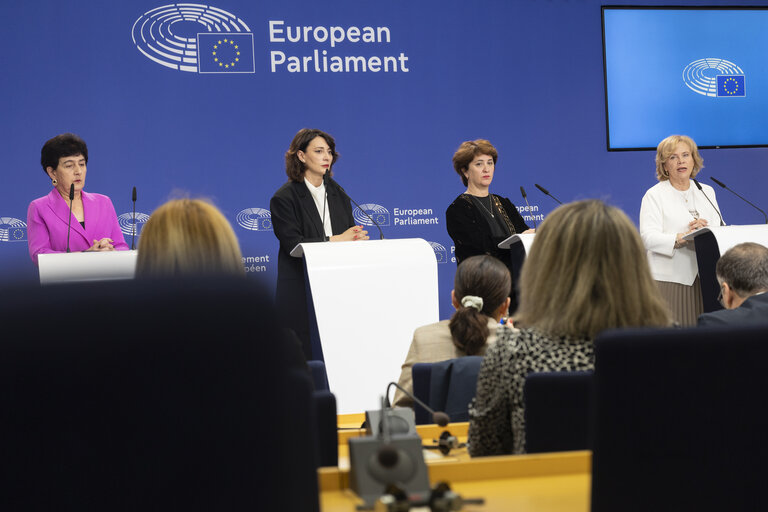 AFET press conference with Georgia's civil society activists leading mass pro-democracy protests across the country, on the occasion of AFET adoption of its annual Georgia report