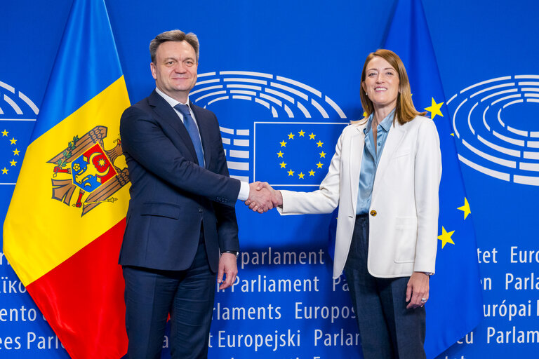 Roberta METSOLA, EP President meets with Dorin RECEAN, Prime Minister of the Republic of Moldova