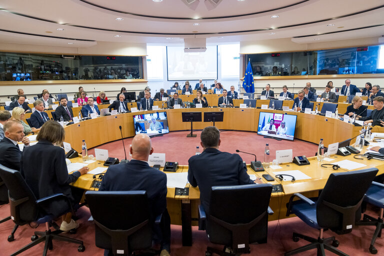 Foto 4: Meeting of the EP Conference of Presidents with Maroš ŠEFČOVIČ, Executive Vice-President of the European Commission in charge of the European Green Deal, Interinstitutional Relations and Foresight