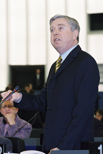 Election of Pat COX as new EP President during a plenary session in Strasbourg
