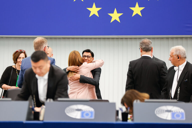 Valokuva 34: EP Plenary session - State of play and follow-up two years after the PEGA recommendations and the illegal use of spyware